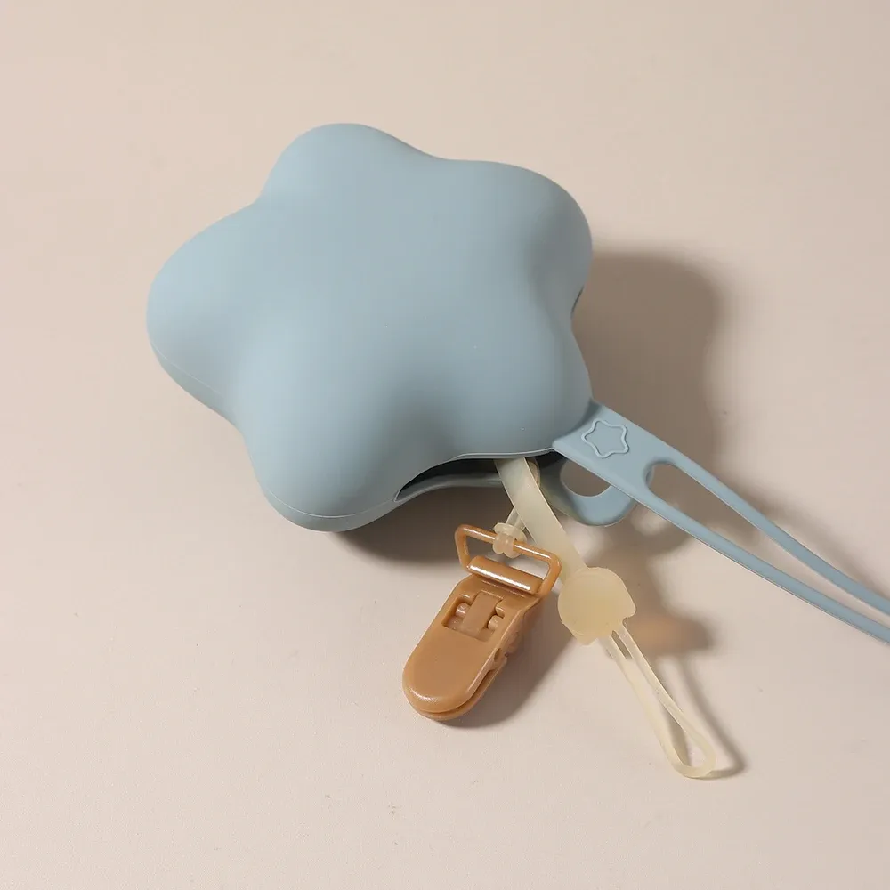 Étui de rangement personnalisé pour sucette bébé en silicone de qualité alimentaire, forme étoile, multicolore, 1 pièce 4
