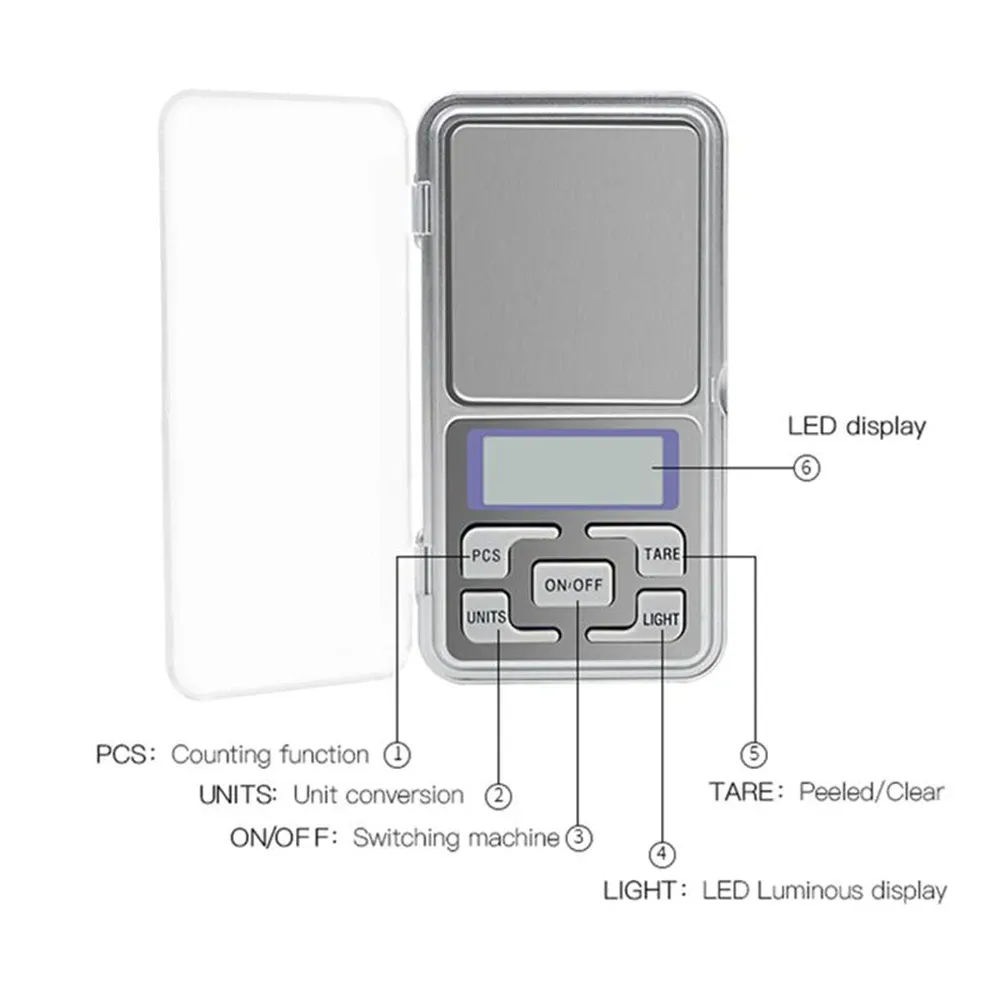 Gros plan sur l'écran LCD de la balance