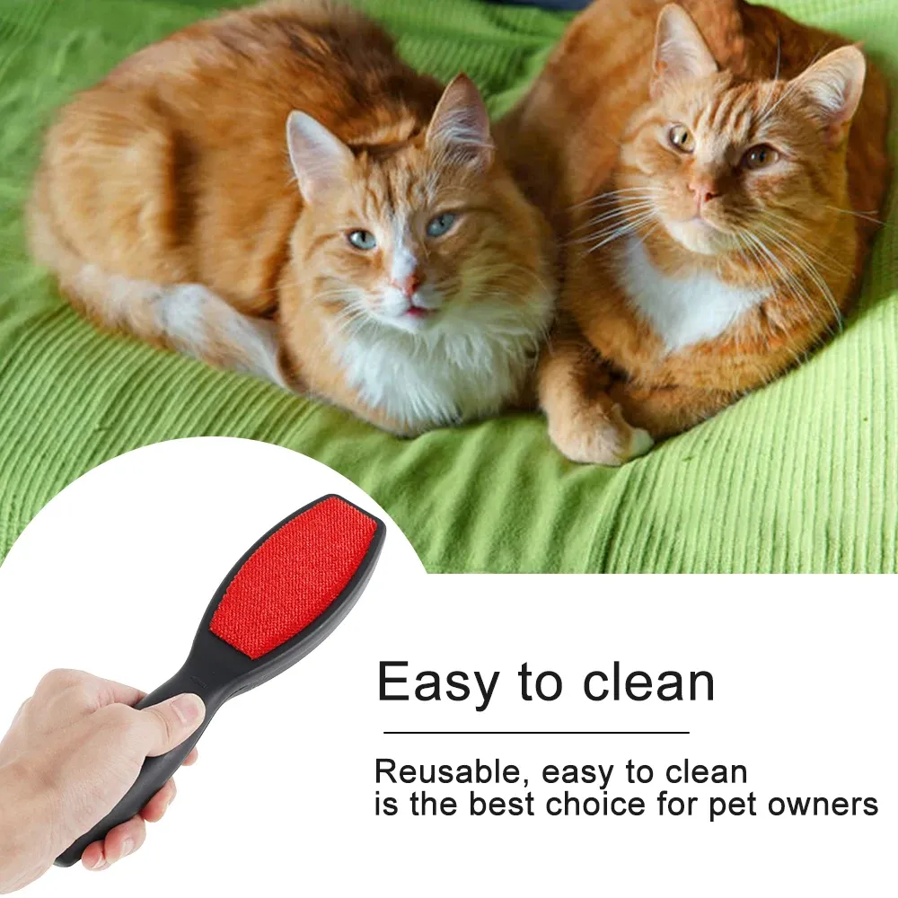 Brosse magique double face pour vêtements, anti-poils d'animaux, enlève-peluches pour canapé, tapis et textiles de maison, lot de 2 2