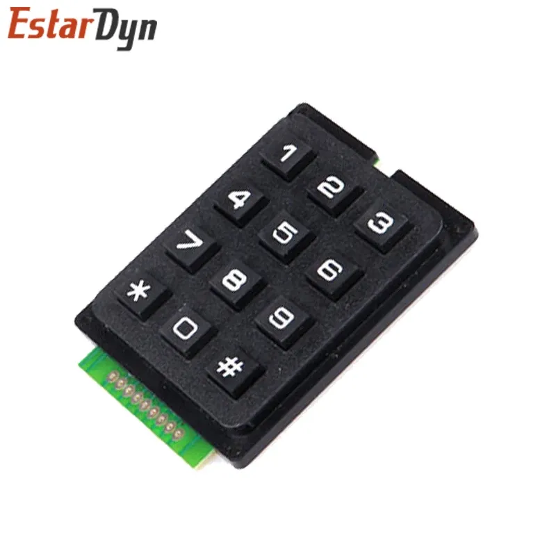 Module de clavier matriciel 3x4 et 4x4, touches en plastique ABS, interrupteur à membrane, kit DIY (12 et 16 touches) 5