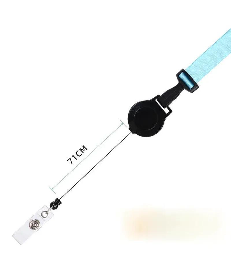 Cordon rétractable à enrouleur pour badge avec tour de cou pour carte d'identité, téléphone portable et clés, certifié UL, longueur 46 cm 2
