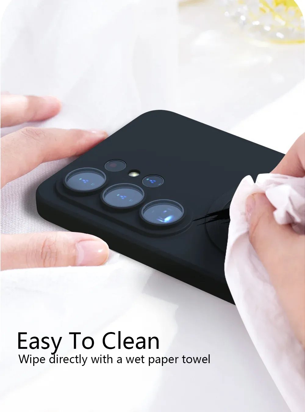 Coque en silicone souple, vue détaillée