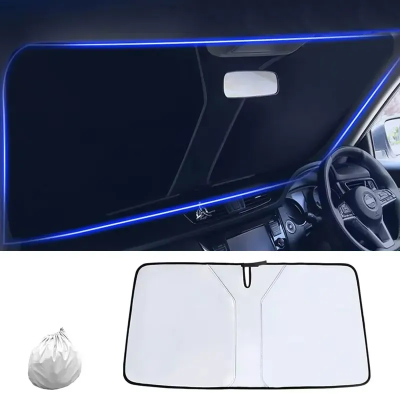 Pare-soleil pliable pour pare-brise de voiture, protection UV et réflecteur