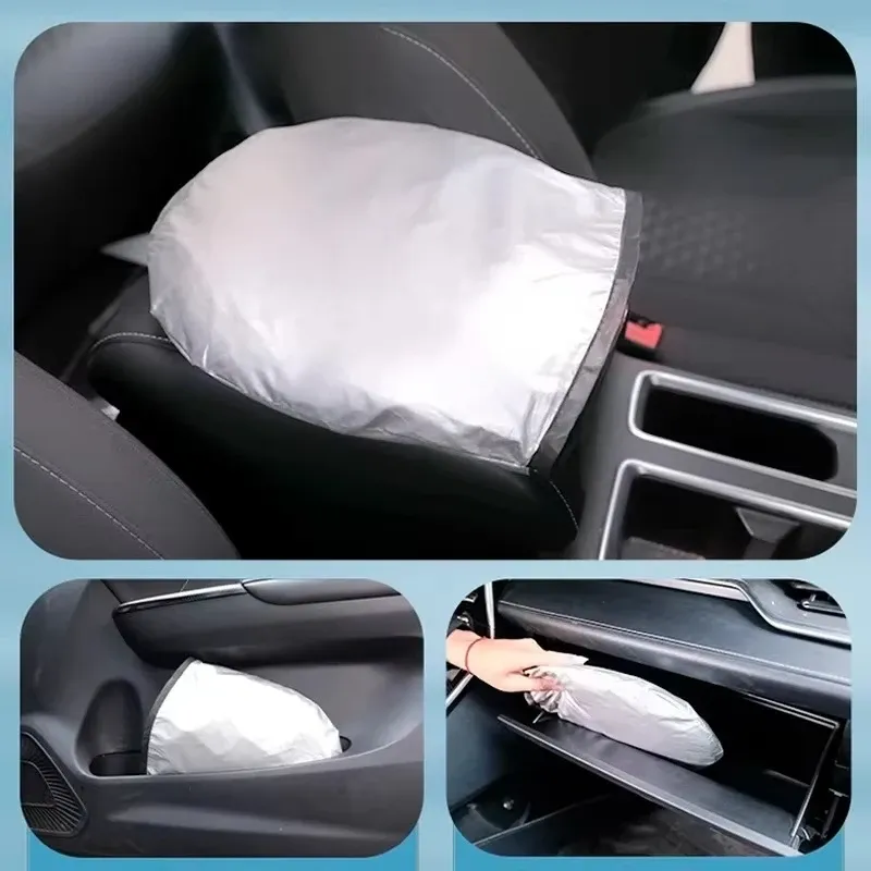 Pare-soleil pliable pour pare-brise de voiture, protection UV et réflecteur 6