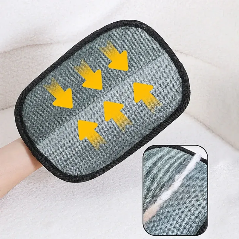 Gant de toilettage pour animaux de compagnie, lot de 3 pièces, gant de lavage double face pour chiens et chats avec épilateur auto-nettoyant et brosse de massage 3