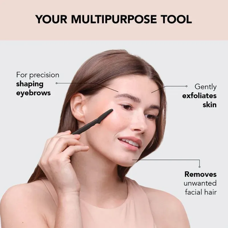 Lot de 3/30/40 rasoirs à sourcils pour maquillage et beauté, lames de sécurité pour le visage et le corps, outil d'épilation et de façonnage des sourcils 3