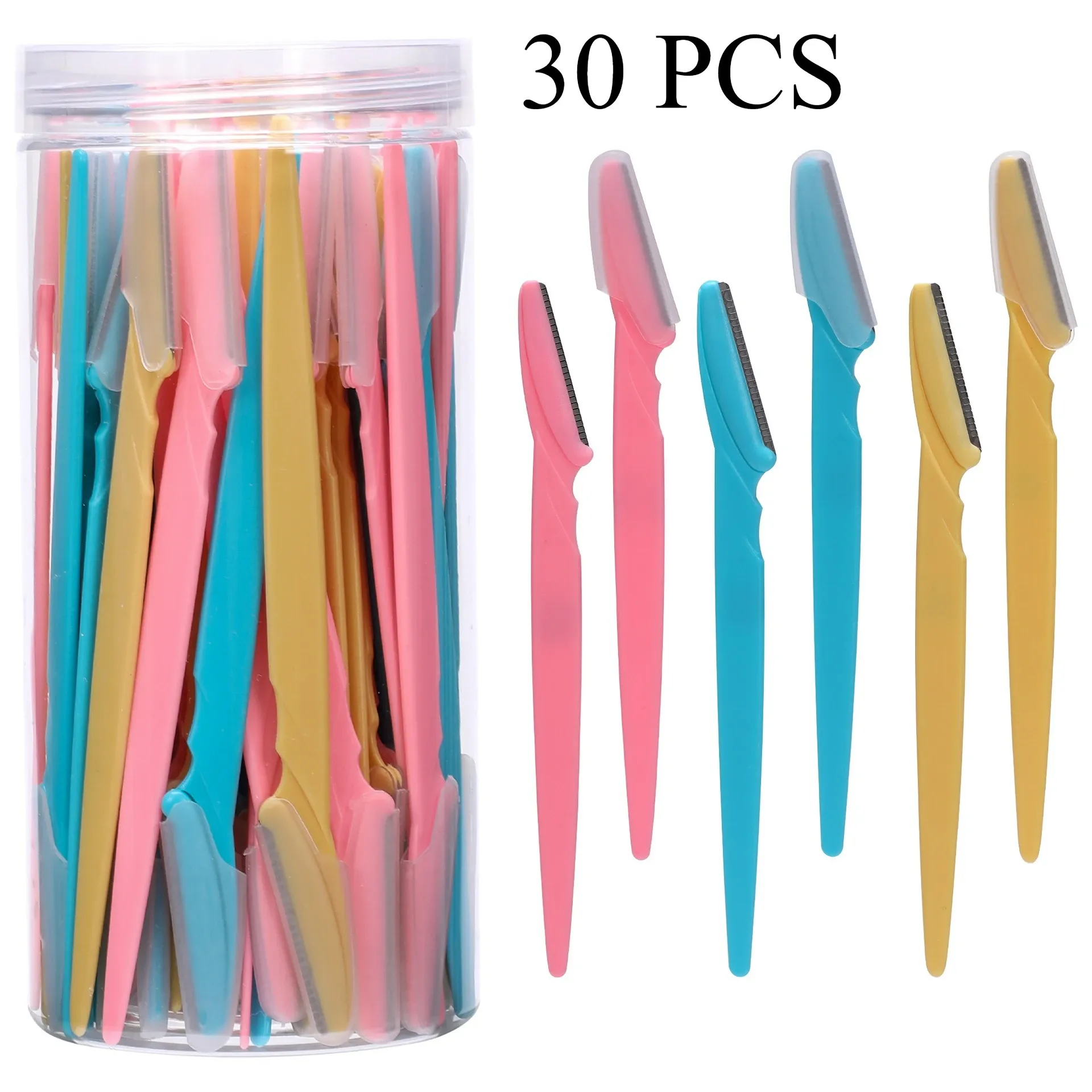 Lot de 3/30/40 rasoirs à sourcils pour maquillage et beauté, lames de sécurité pour le visage et le corps, outil d'épilation et de façonnage des sourcils 10