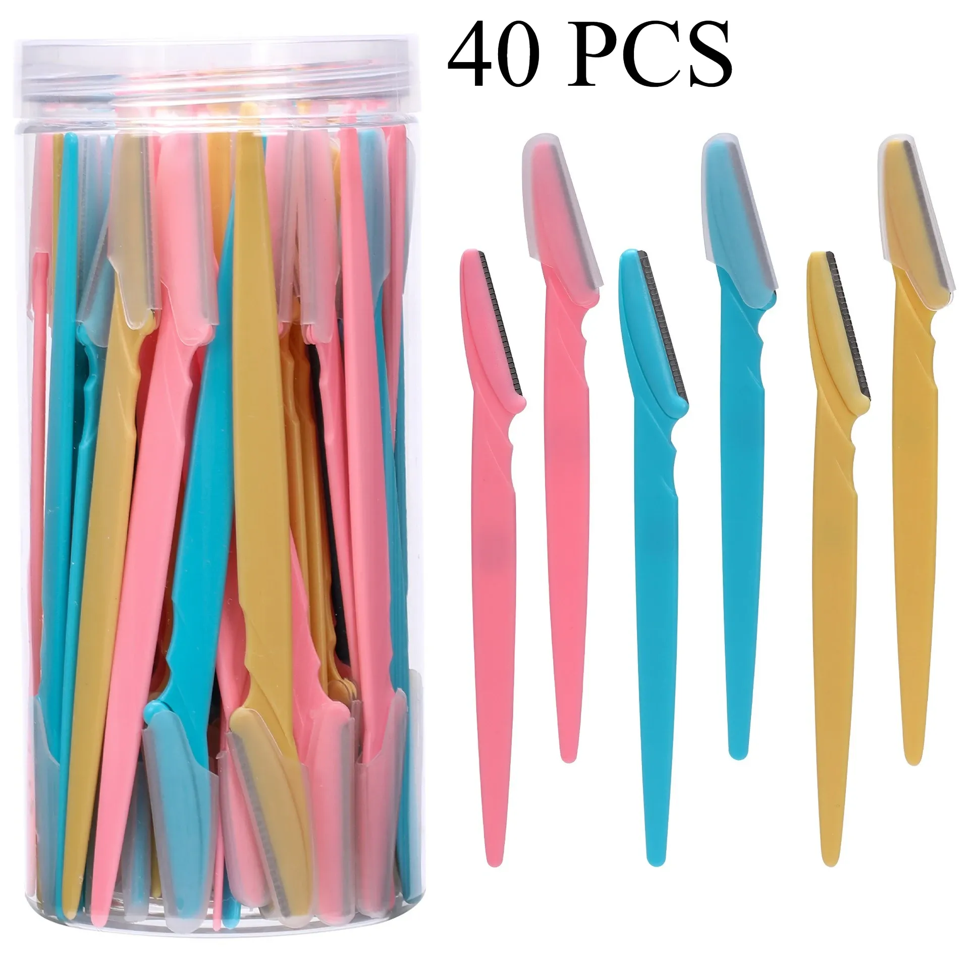 Lot de 3/30/40 rasoirs à sourcils pour maquillage et beauté, lames de sécurité pour le visage et le corps, outil d'épilation et de façonnage des sourcils 9