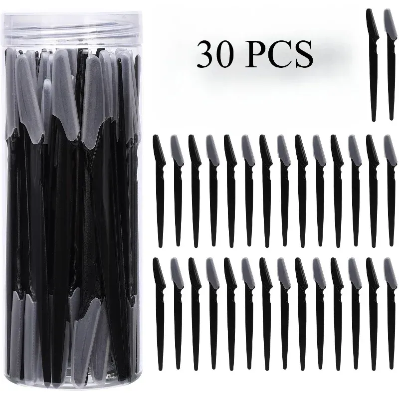 Lot de 3/30/40 rasoirs à sourcils pour maquillage et beauté, lames de sécurité pour le visage et le corps, outil d'épilation et de façonnage des sourcils 7
