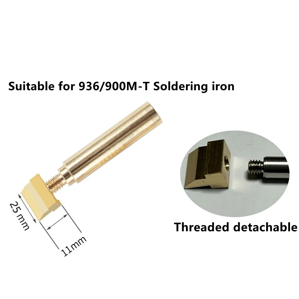 Pointe de fer à souder en forme d'ase, largeur 10,5 à 40 mm, compatible avec les outils de soudage des séries 936, 937, 8898, 8586 et 888D 8