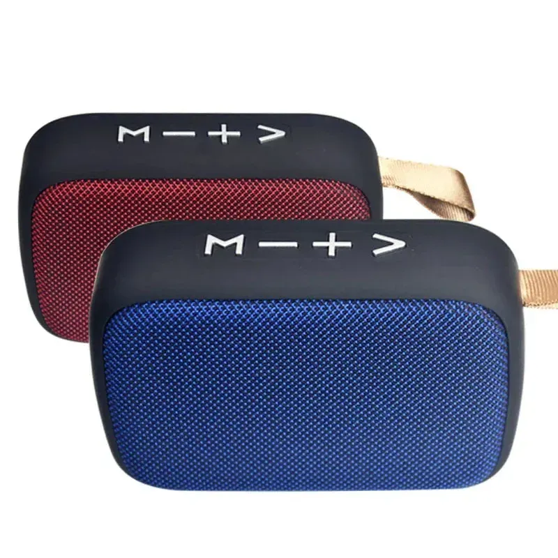 Haut-parleur Bluetooth portable en tissu, audio stéréo sans fil, compatible carte TF