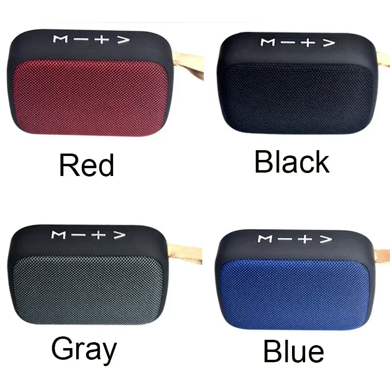 Haut-parleur Bluetooth portable en tissu, audio stéréo sans fil, compatible carte TF 2