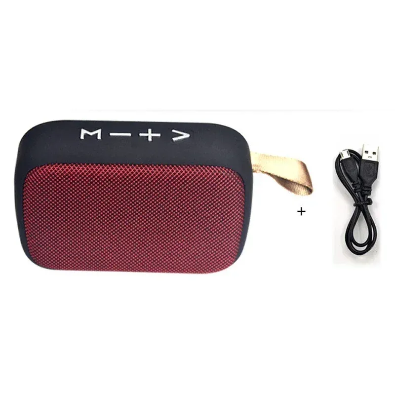 Haut-parleur Bluetooth portable en tissu, audio stéréo sans fil, compatible carte TF 3