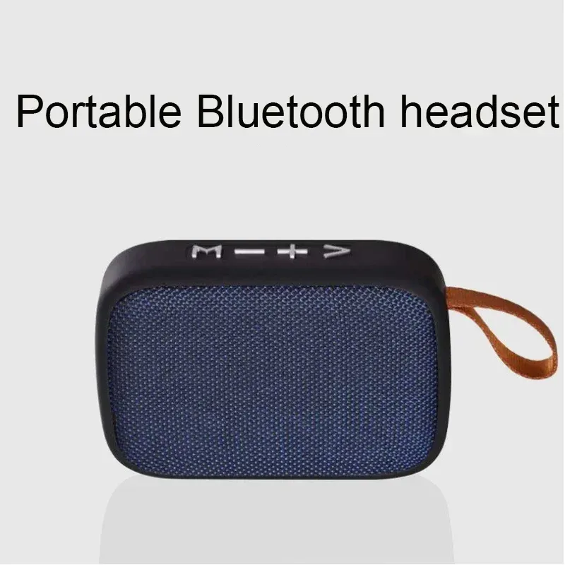 Haut-parleur Bluetooth portable en tissu, audio stéréo sans fil, compatible carte TF 6