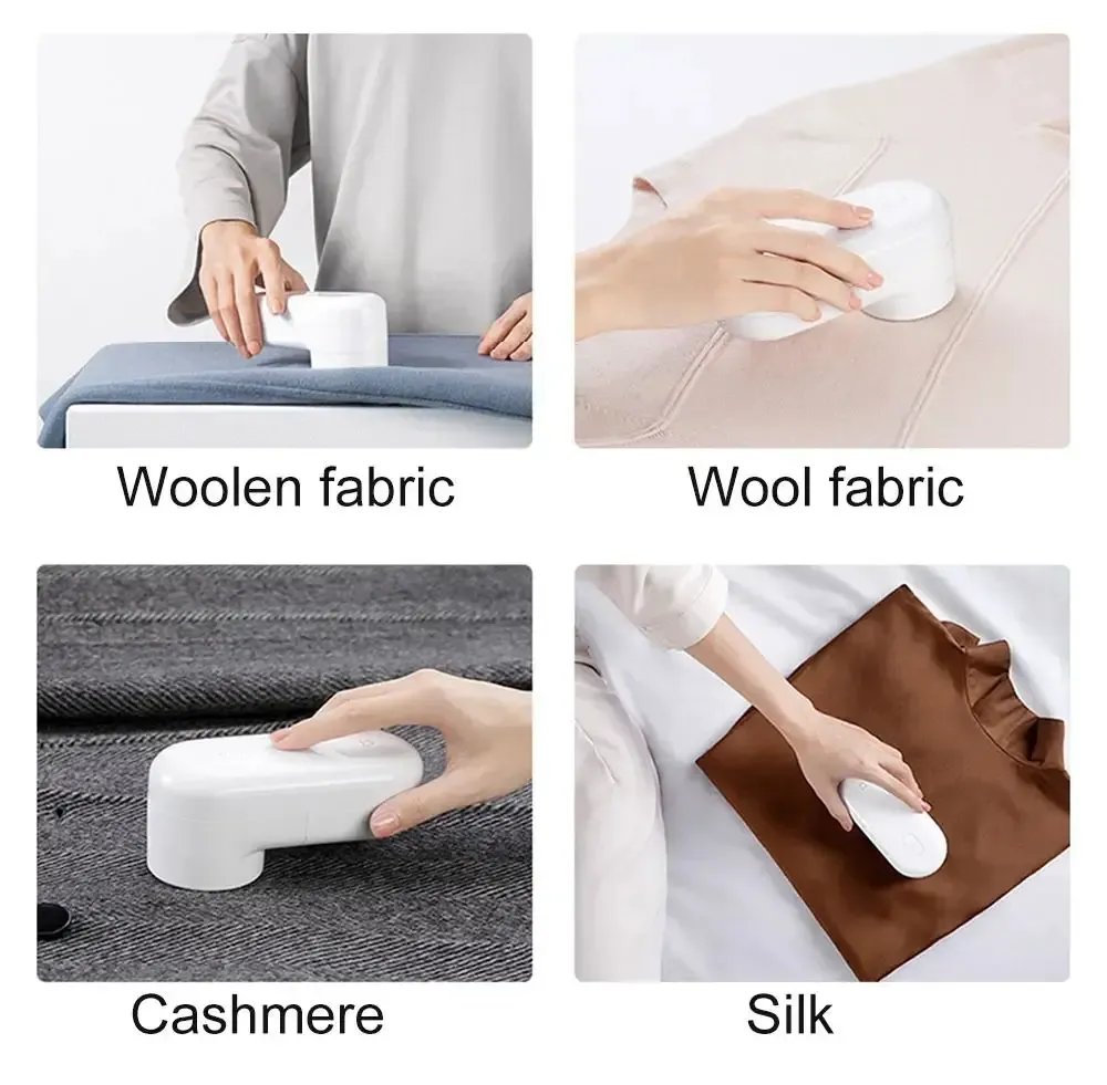 Tondeuse à bouloches en utilisation sur un pull