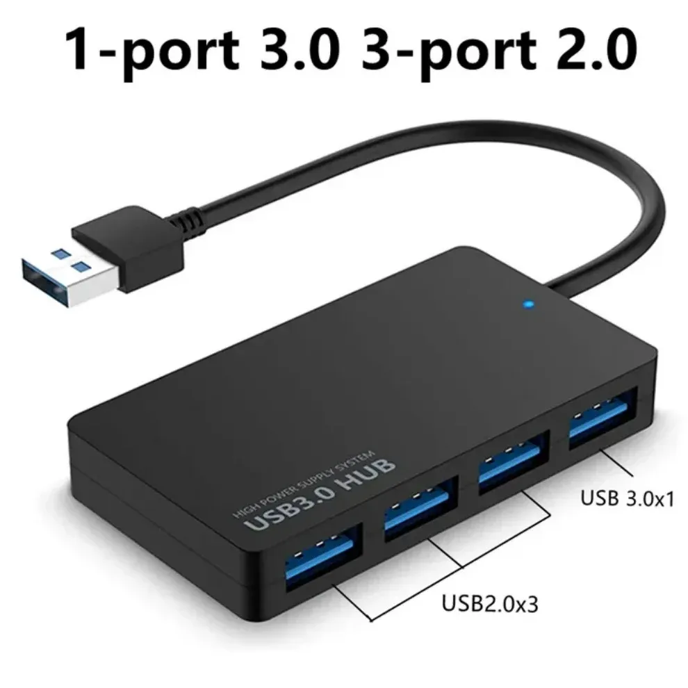Hub USB 3.0 haute vitesse à 4 ports, adaptateur multifonction Plug & Play pour PC 7