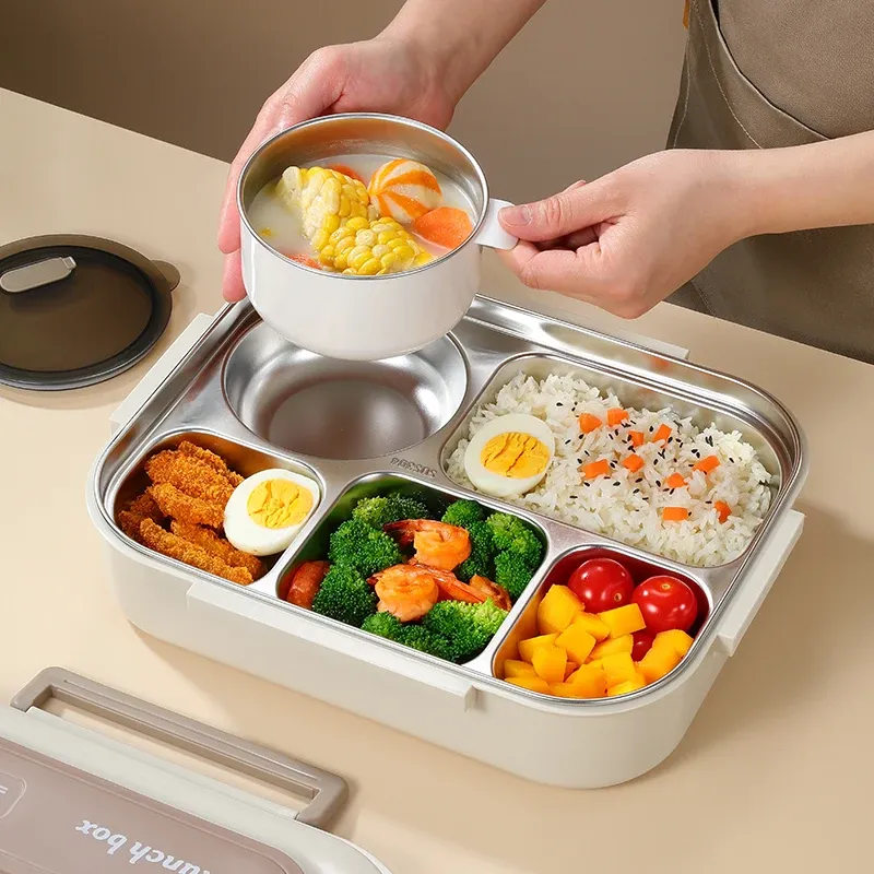 Boîte à déjeuner isolée en acier inoxydable 304 – Bento portable hermétique compatible micro-ondes 2