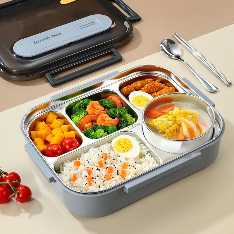 Boîte à déjeuner isolée en acier inoxydable 304 – Bento portable hermétique compatible micro-ondes 3