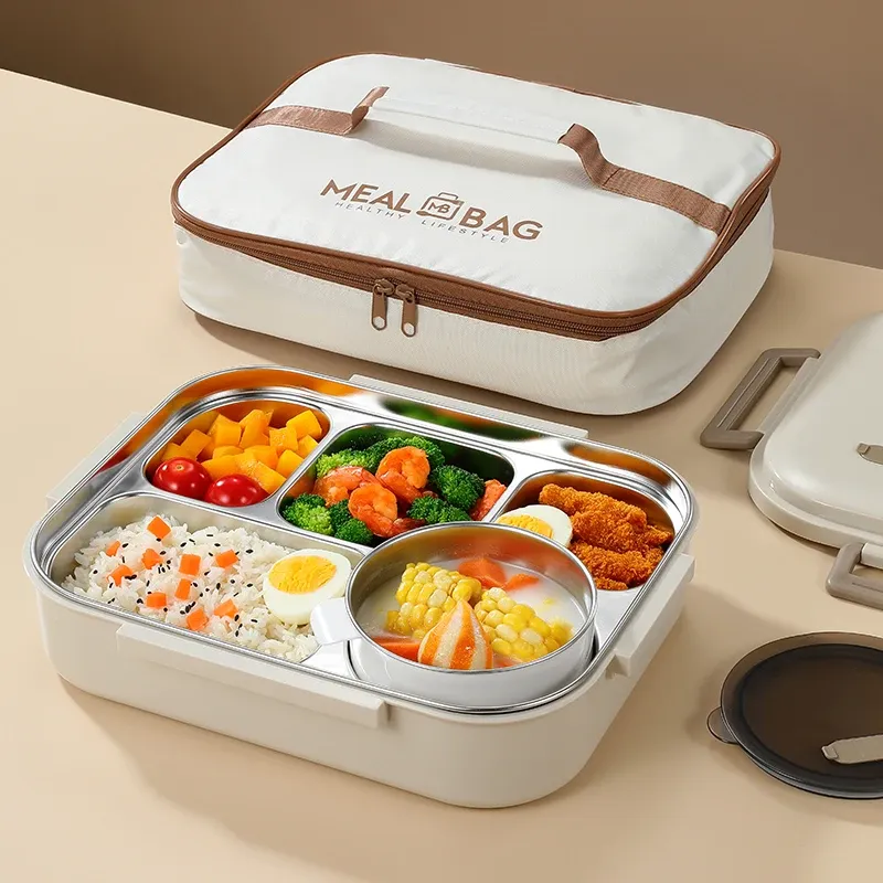 Boîte à déjeuner isolée en acier inoxydable 304 – Bento portable hermétique compatible micro-ondes 4