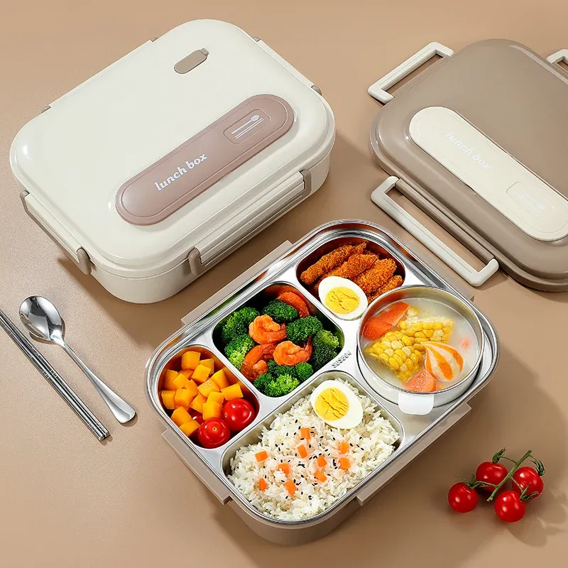 Boîte à déjeuner isolée en acier inoxydable 304 – Bento portable hermétique compatible micro-ondes 5