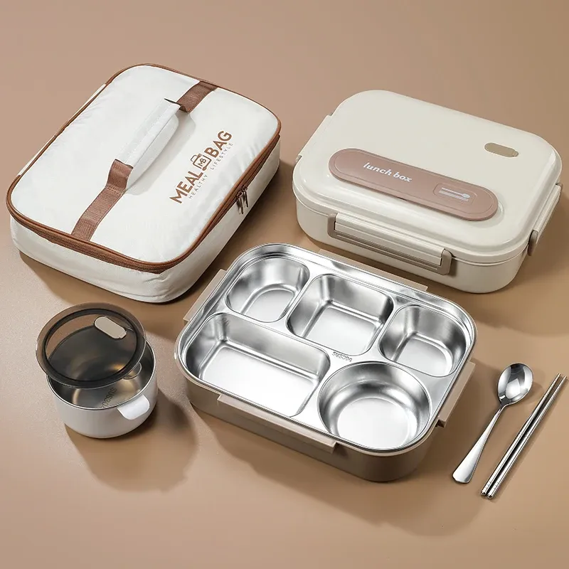 Boîte à déjeuner isolée en acier inoxydable 304 – Bento portable hermétique compatible micro-ondes 6