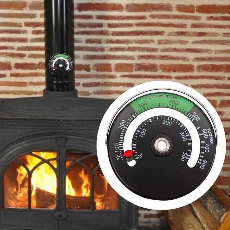 Thermomètre magnétique pour tuyau de poêle à bois 3