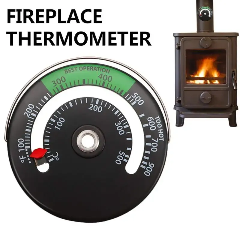 Thermomètre magnétique pour tuyau de poêle à bois - Image 1