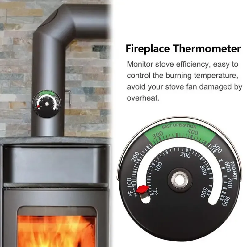 Thermomètre magnétique pour tuyau de poêle à bois 4
