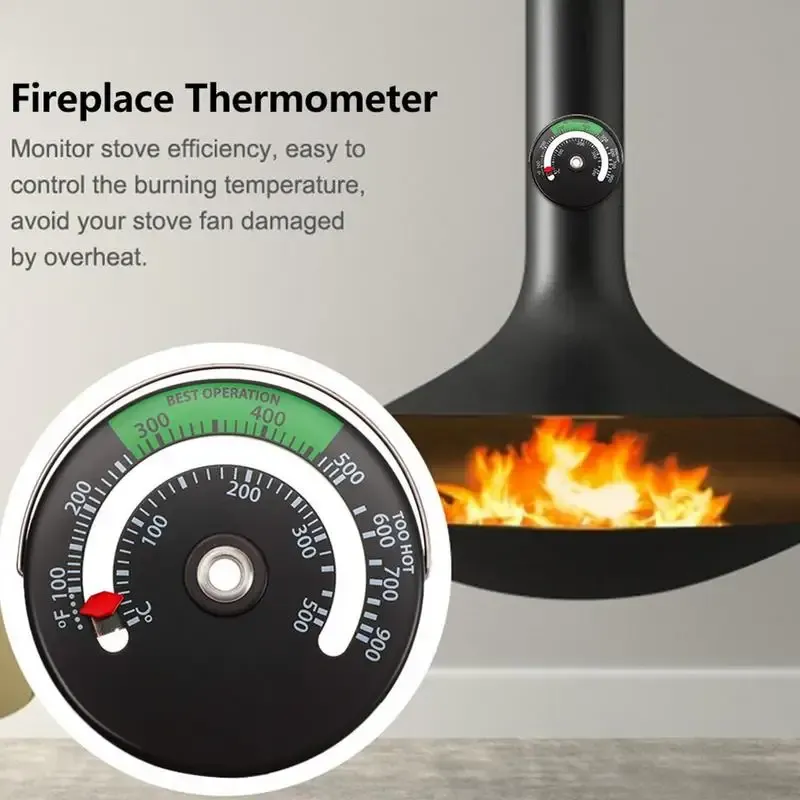Thermomètre magnétique pour tuyau de poêle à bois 5