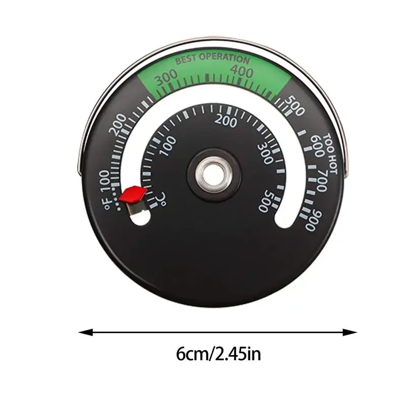 Thermomètre magnétique pour tuyau de poêle à bois 6