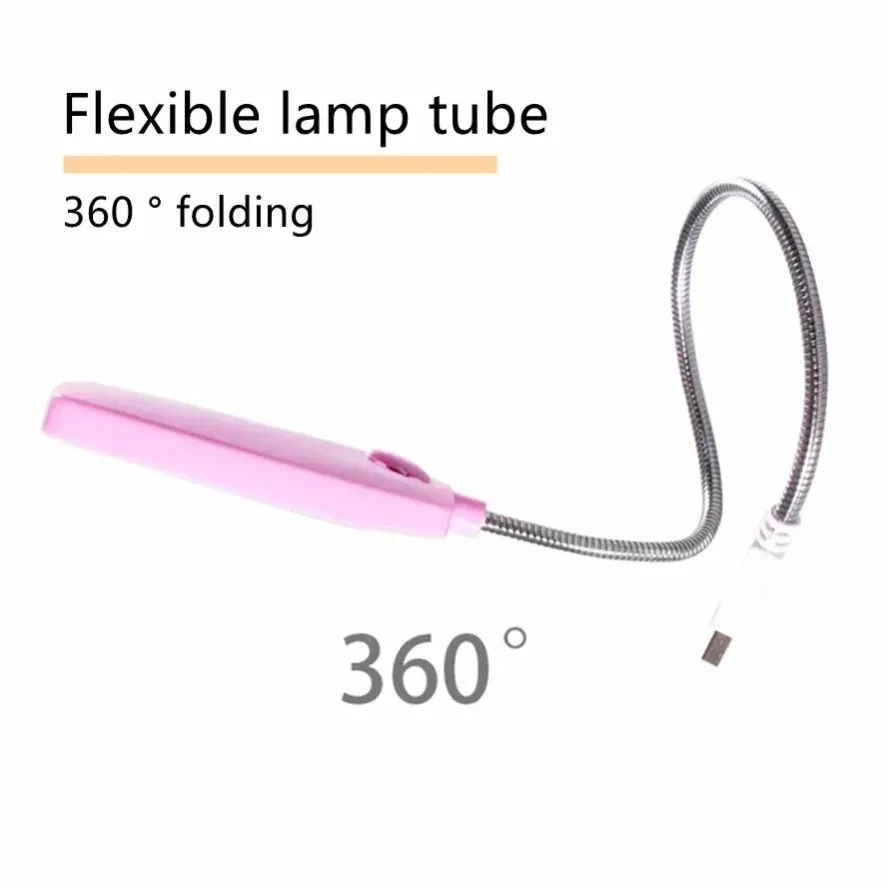 Lampe de lecture LED USB flexible à 28 LED, 4 couleurs, avec interrupteur, tube en métal, pour livre et ordinateur portable 3