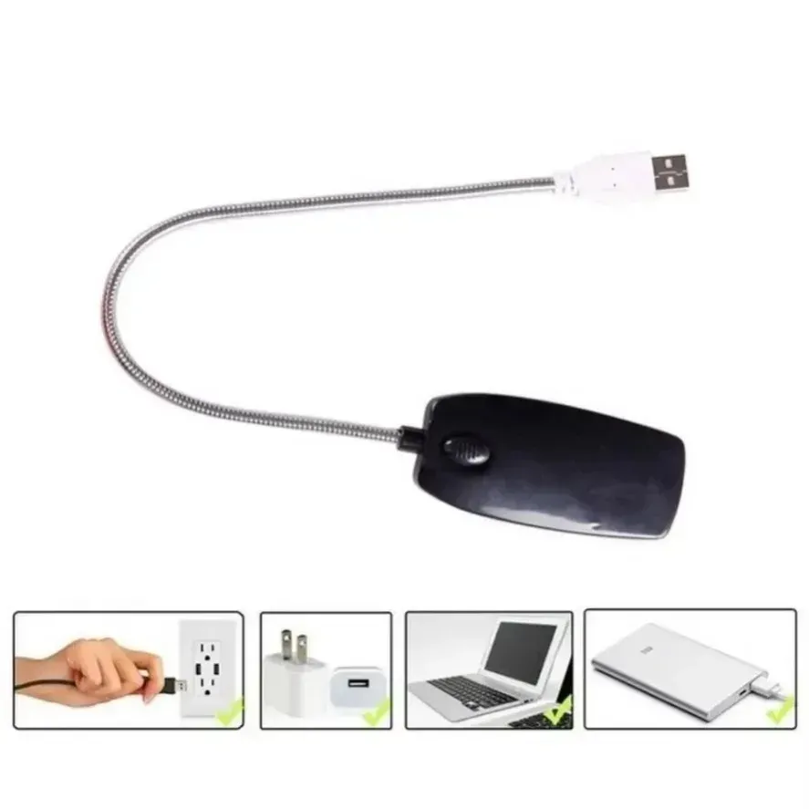 Lampe de lecture LED USB flexible à 28 LED, 4 couleurs, avec interrupteur, tube en métal, pour livre et ordinateur portable 6