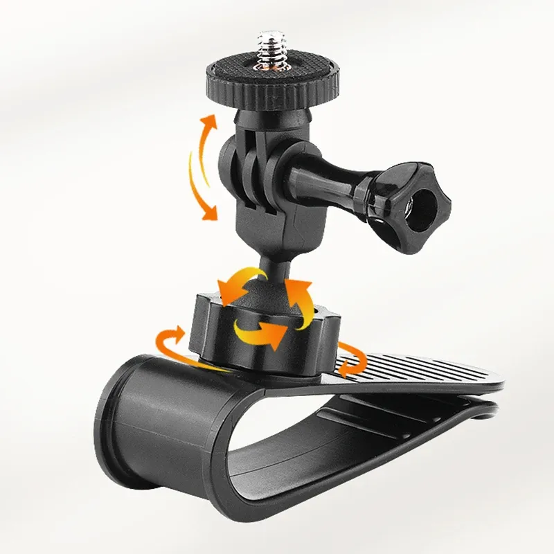 Support de voiture GoPro pour caméra d'action, fixation pare-soleil, support POV automatique pour GoPro, Insta360, DJI Osmo, AKASO 5