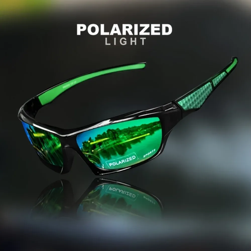 Lunettes de soleil polarisées UV400 pour hommes, lunettes de cyclisme et de sport avec verres HD légers 9