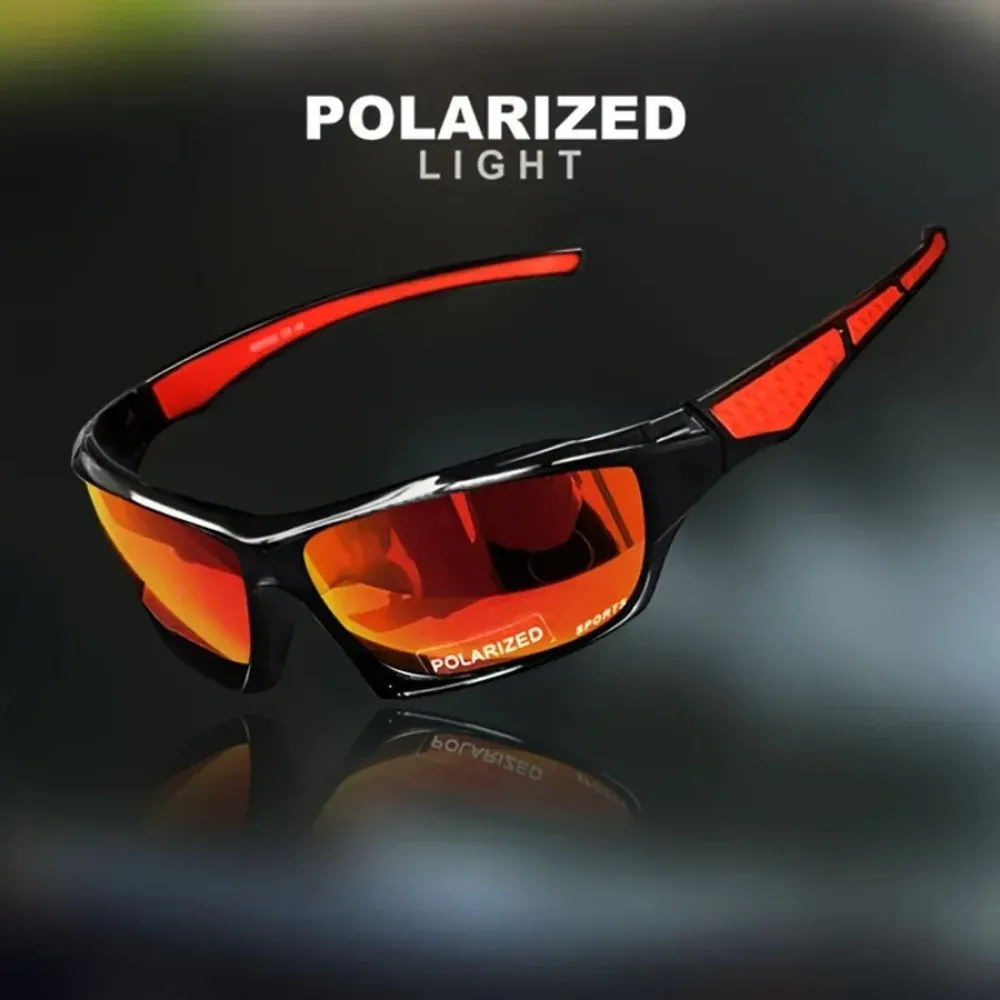 Lunettes de soleil polarisées UV400 pour hommes, lunettes de cyclisme et de sport avec verres HD légers 10