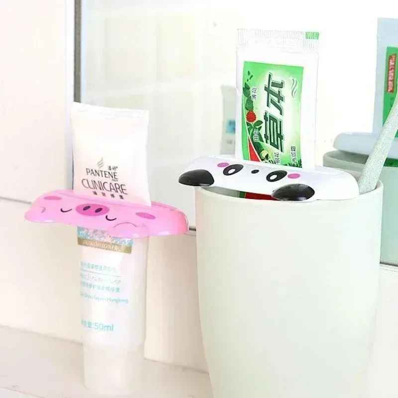 Distributeur de dentifrice à rouleau, mignon motif dessin animé, pince de nettoyage pour tube, presse-tube pour enfants, accessoire de salle de bain 4