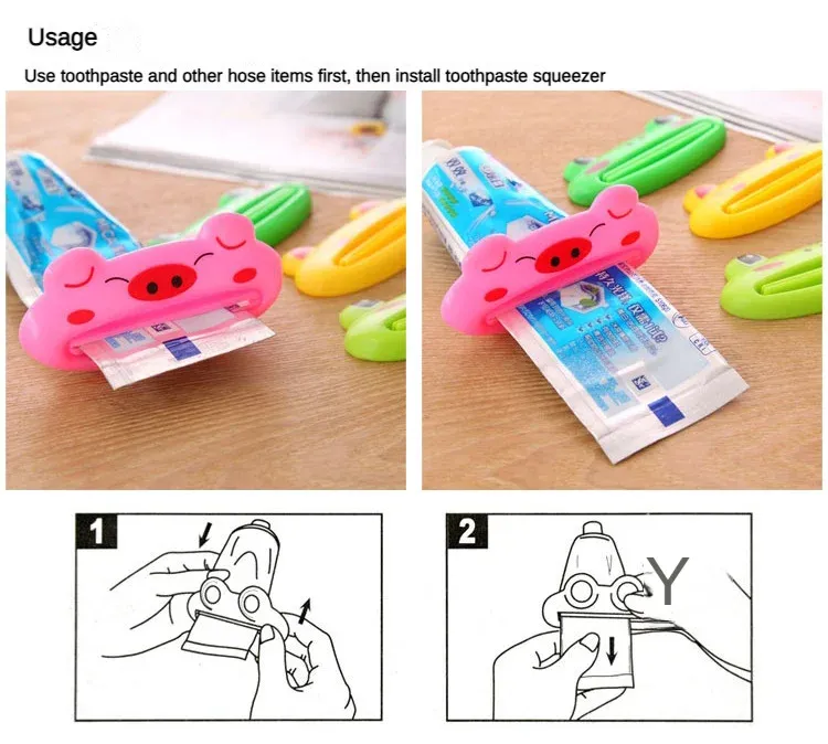Distributeur de dentifrice roulant design dessin animé