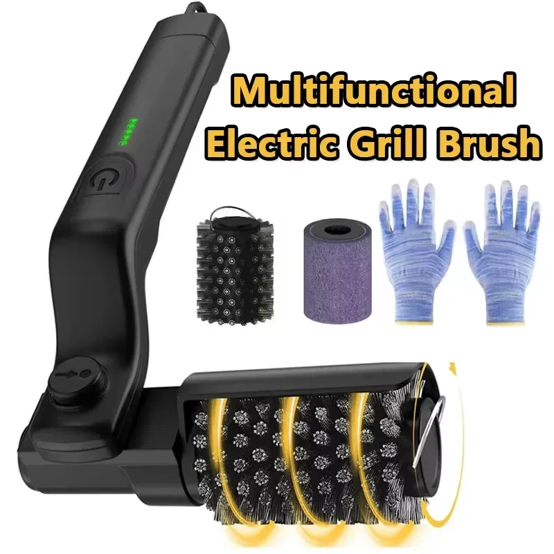 Brosse électrique sans fil rechargeable pour barbecue, 2600 mAh, tête en acier inoxydable - Image 1