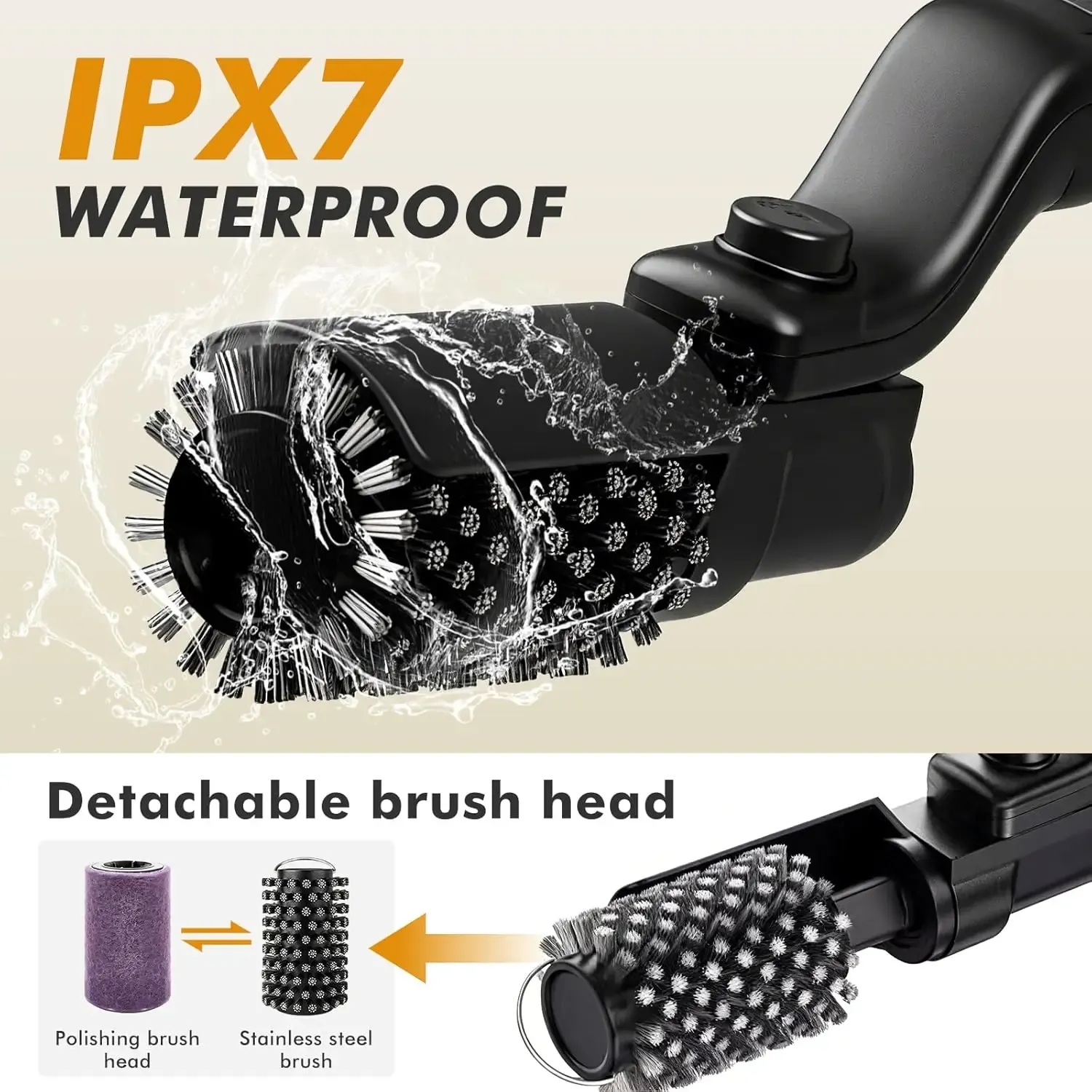 Brosse électrique sans fil rechargeable pour barbecue, 2600 mAh, tête en acier inoxydable 4