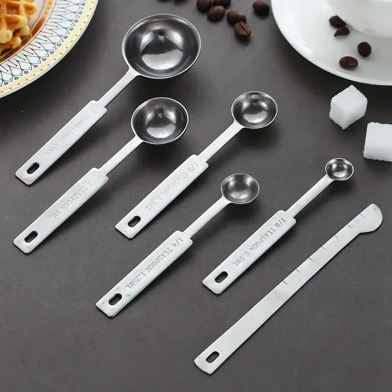 Ensemble de tasses doseuses et cuillères doseuses empilables en acier inoxydable de qualité supérieure, UPORS 3