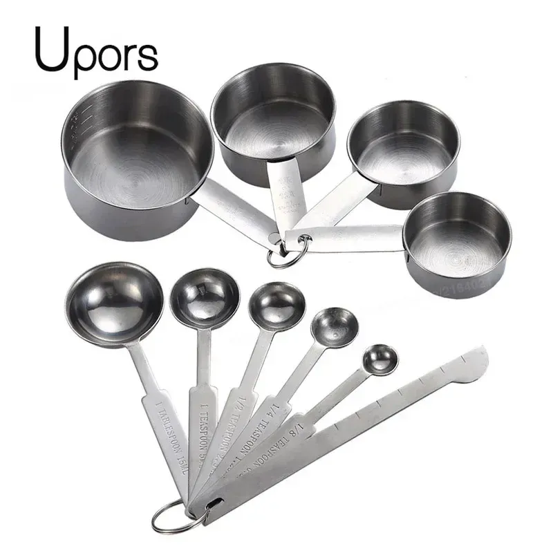 Ensemble de tasses doseuses et cuillères doseuses empilables en acier inoxydable de qualité supérieure, UPORS 2