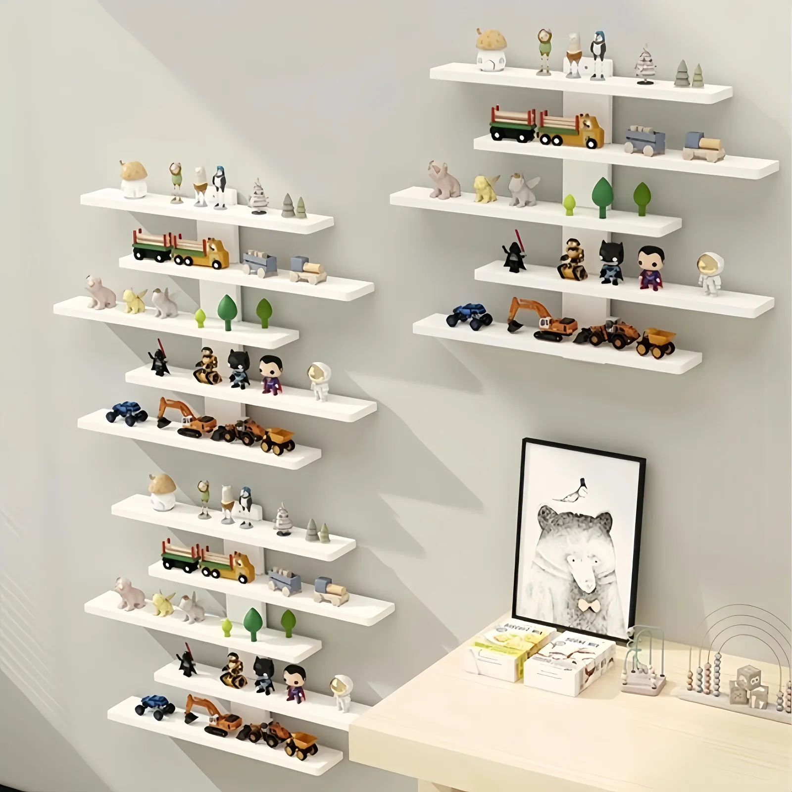 Présentoir mural intérieur moderne pour collection