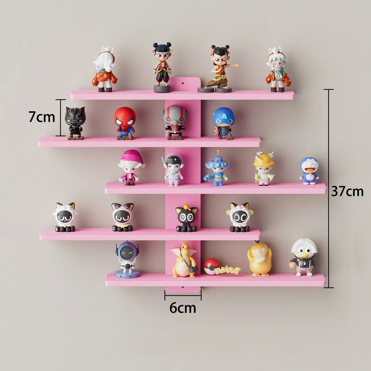 Étagère murale réglable pour figurines d'action, mini-briques de construction et objets de collection – Rangement d'intérieur moderne 11