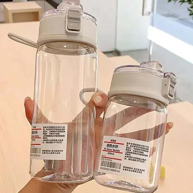 Gourde transparente portable Kawaii en plastique, pour le sport, les voyages en plein air et le bureau - Image 1