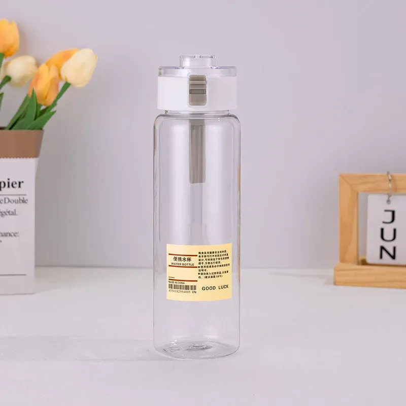 Gourde transparente portable Kawaii en plastique, pour le sport, les voyages en plein air et le bureau 9
