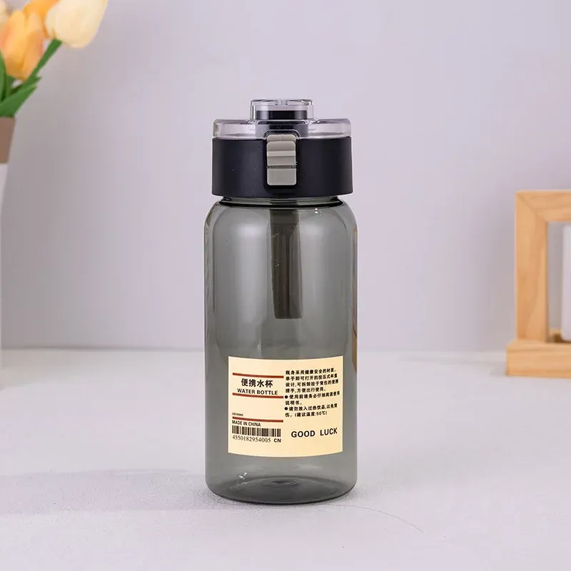 Gourde transparente portable Kawaii en plastique, pour le sport, les voyages en plein air et le bureau 10