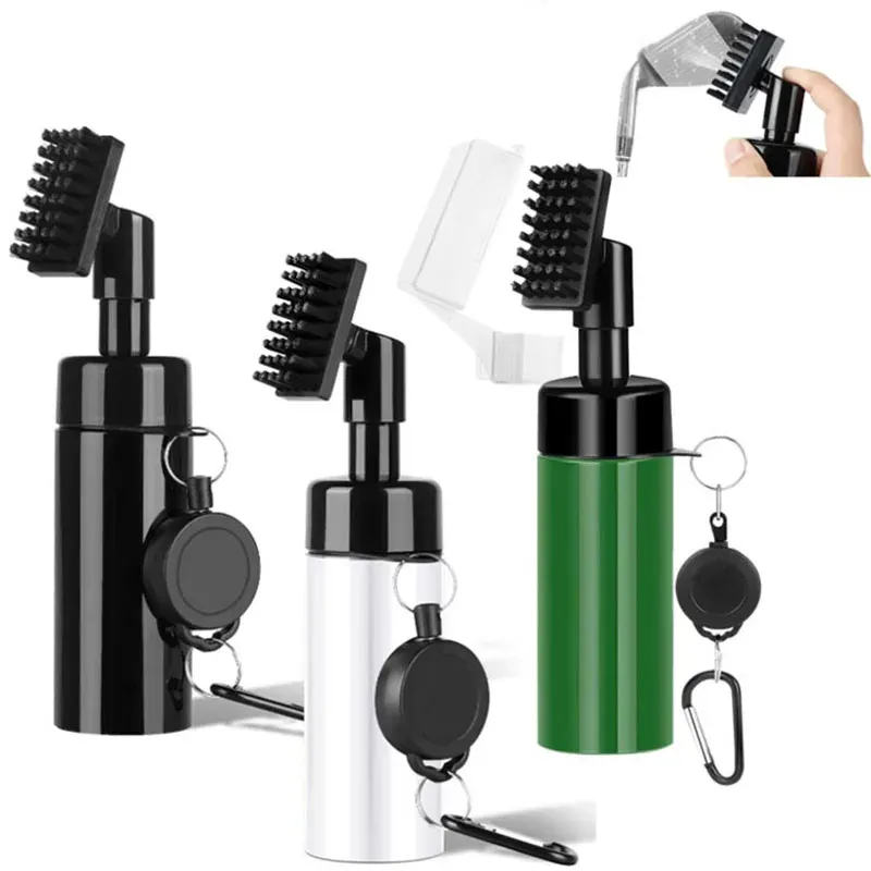 Brosse de nettoyage pour rainures de clubs de golf avec flacon pulvérisateur anti-fuite - Image 1