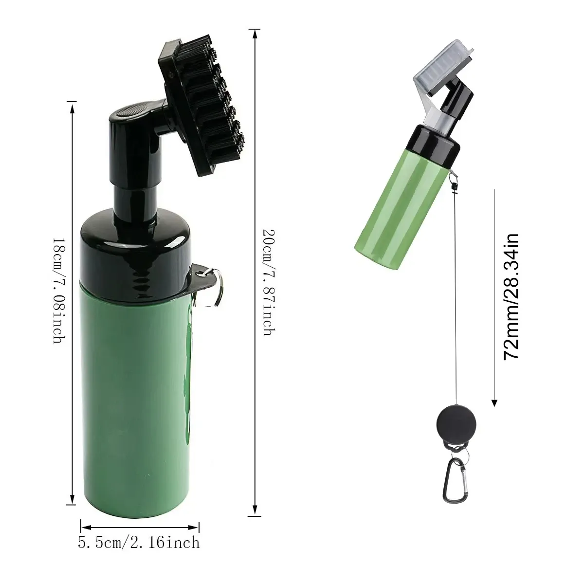 Brosse de nettoyage pour rainures de clubs de golf avec flacon pulvérisateur anti-fuite 6