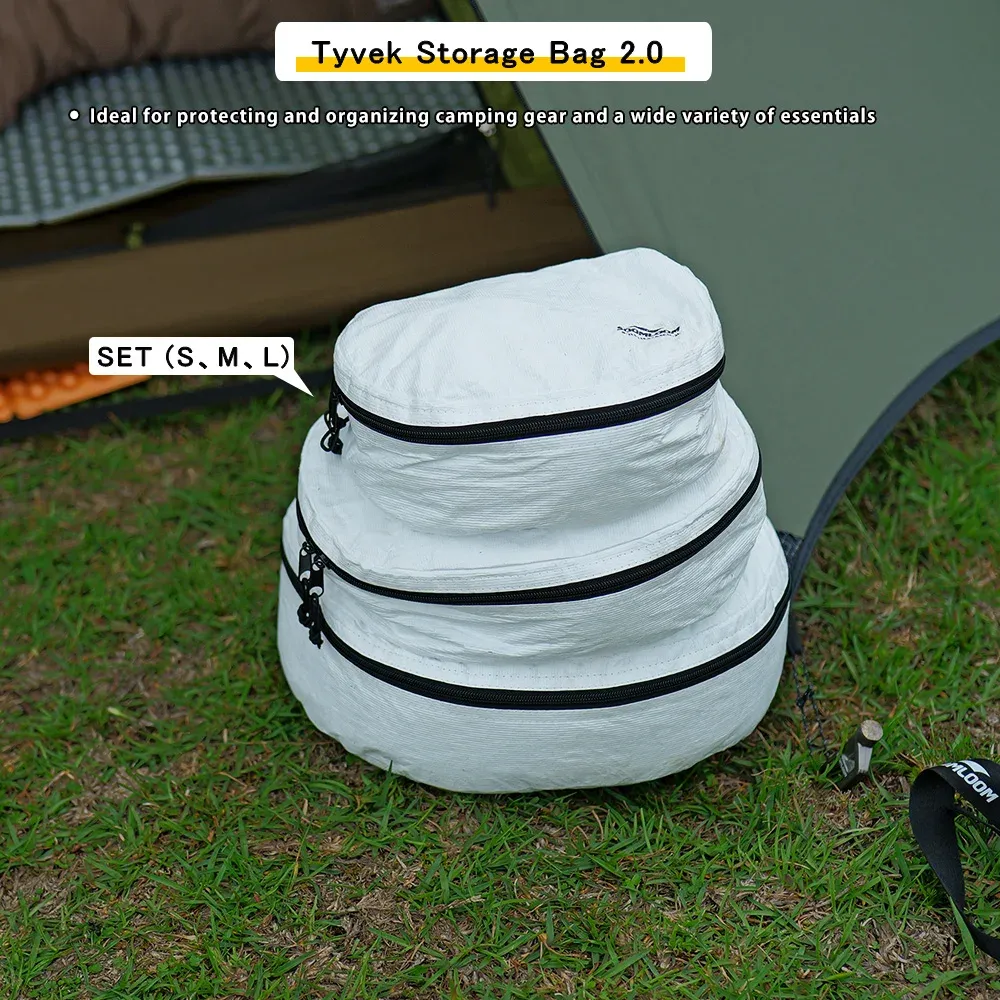 Détail des sacs de rangement Tyvek