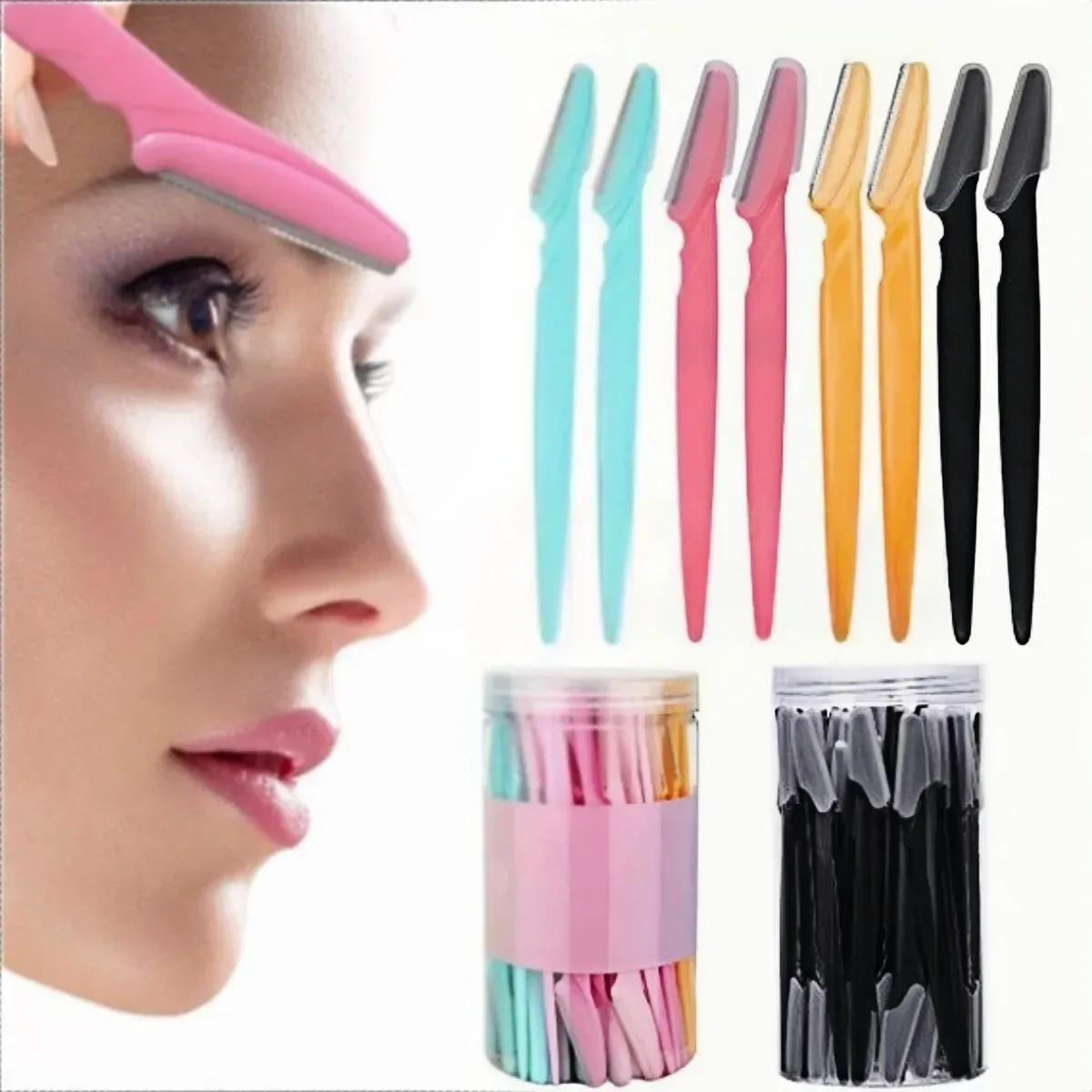 Ensemble de rasoirs à sourcils polyvalent pour femmes et hommes, facile d'utilisation, lames de rasoir, outils de maquillage, 5 à 30 pièces